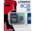 KINGSTON MicroSDHC 8Gb + adaptér